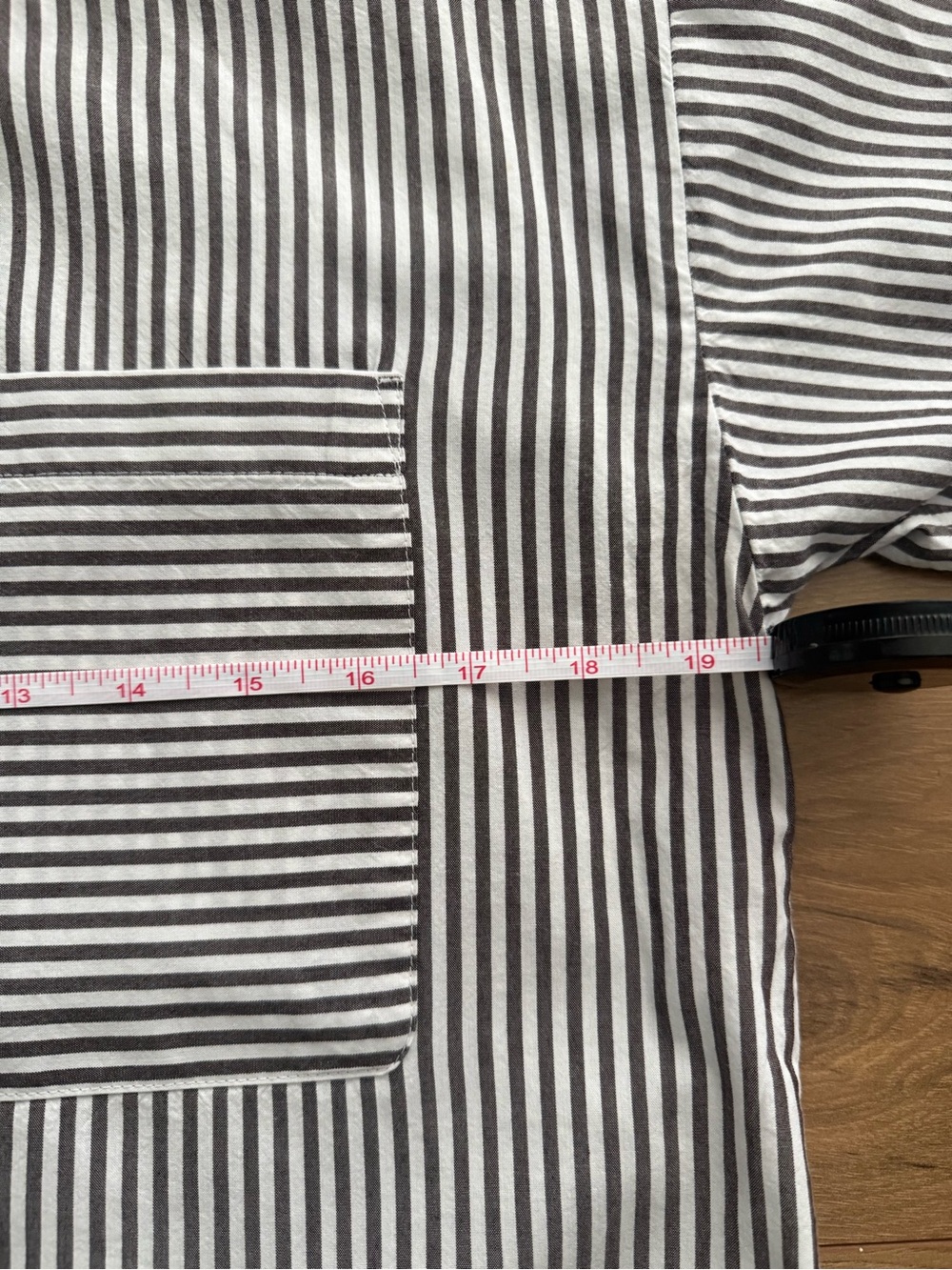 LOFT Classic Brown & White Striped Button-Down Shirt - Picture 5 of 10
